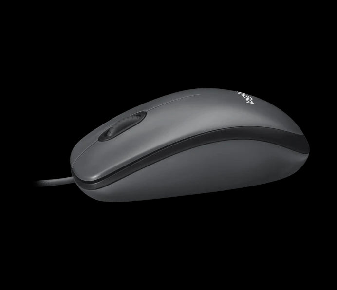 Mouse Logitech M90 Dark Midnight Oficina Cómodo USB(P163B) - Achorao