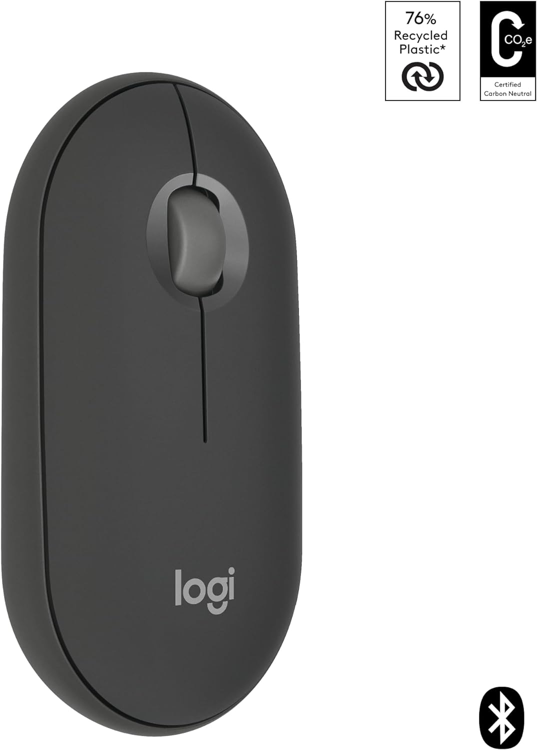 Mouse Pebble 2 M350S Bluetooth wireless ligero, personalizable, clics discretos, Easy-Switch, Windows, macOS, iPadOS, Android, ChromeOS - Achorao