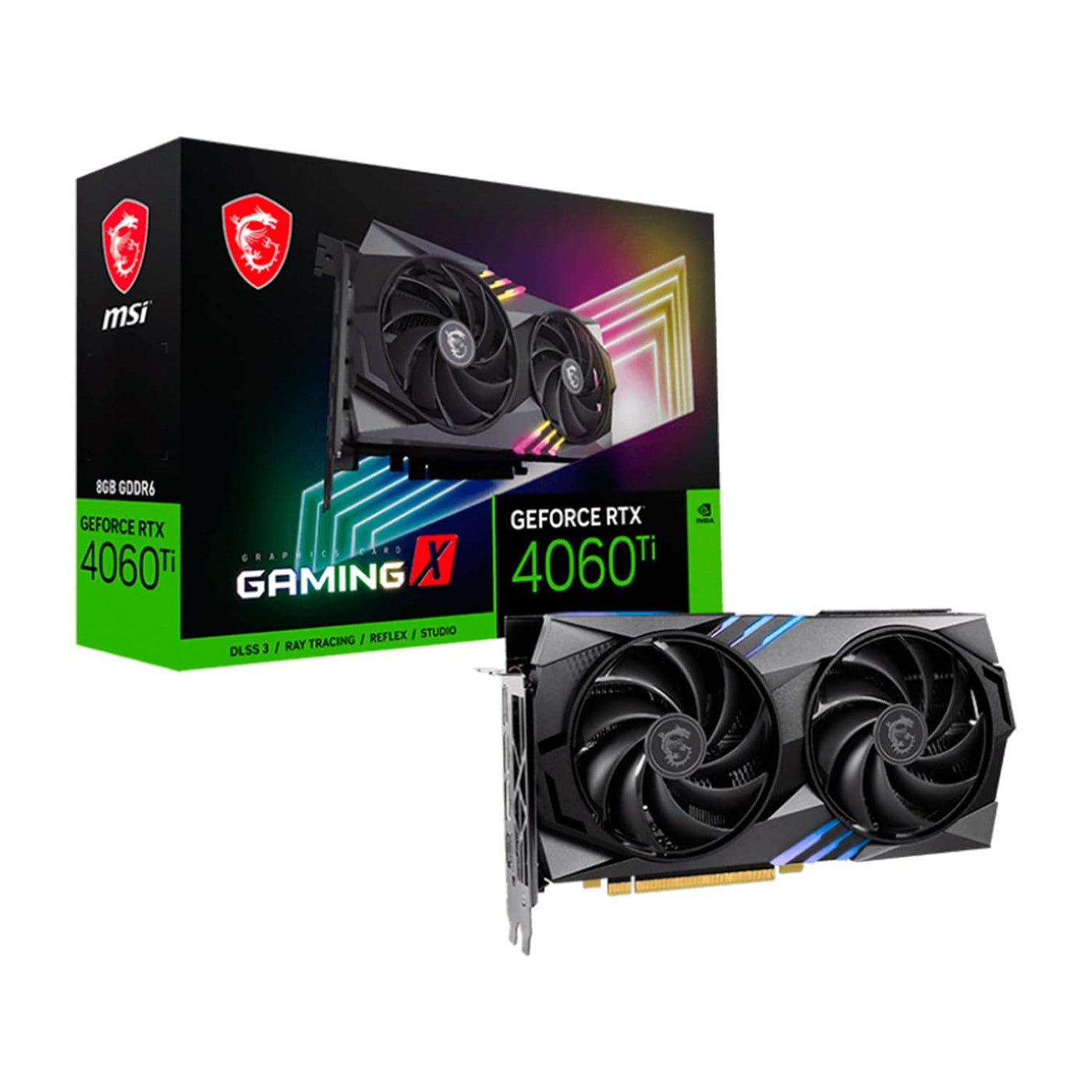 Tarjeta de video MSI GeForce RTX 4060 Ti GAMING X 8G, 8GB GDDR6, PCIe 4.0 x16 (Utiliza x8)