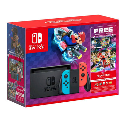 Nintendo Switch  32Gb Azul/Rojo Neón + Mario Kart 8 Deluxe + 3 meses de membresia - Achorao