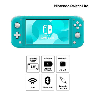 NINTENDO Switch Lite 32GB Turquesa edicion Aloha de Tendo y Nendo Animal Crossing - Achorao