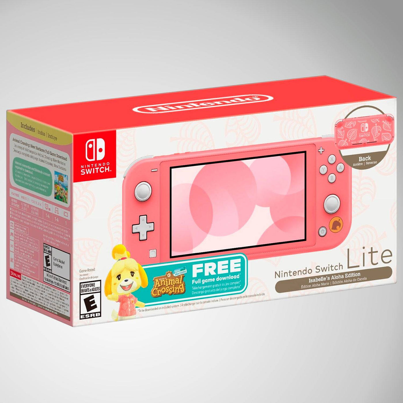 Nintendo Switch Lite Coral Animal Crossing Edición Aloha de Canela