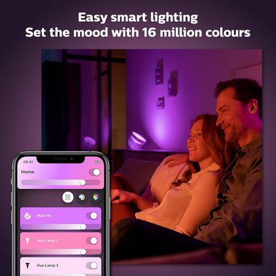 Lámpara de mesa Philips Hue Iris White and Color Ambiance Iluminación inteligente con Bluetooth - Achorao