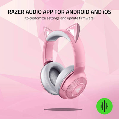 Audífonos Razer Kraken BT Kitty Edition Chroma THX Quartz