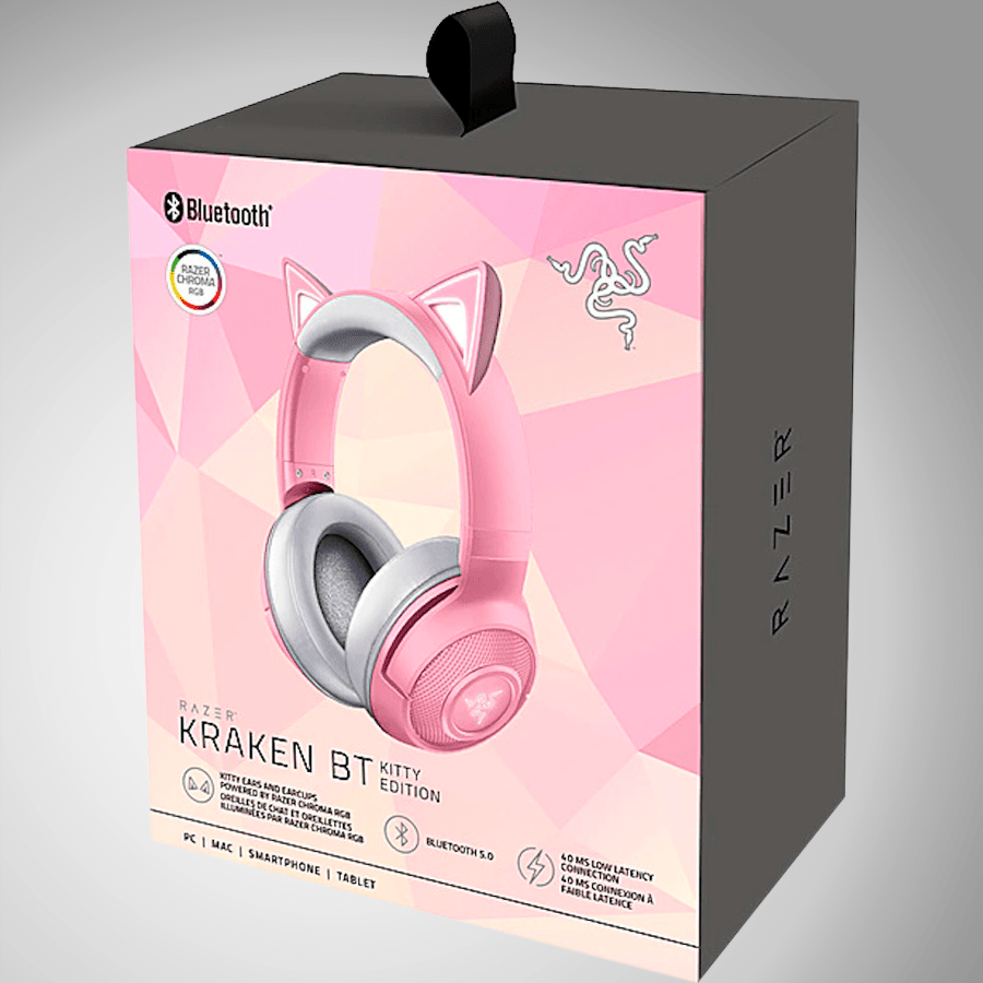 Audífonos Razer Kraken BT Kitty Edition Chroma THX Quartz