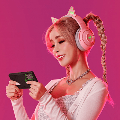 Audífonos Razer Kraken BT Kitty Edition Chroma THX Quartz