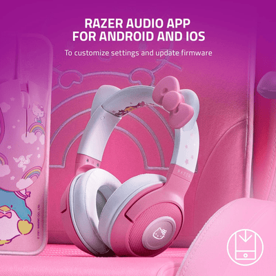 Audífonos Razer Kraken Hello Kitty Wireless Baja Latencia USB