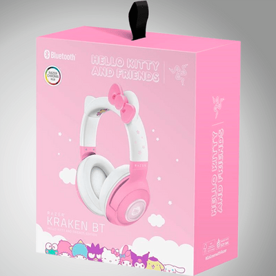 Audífonos Razer Kraken Hello Kitty Wireless Baja Latencia USB