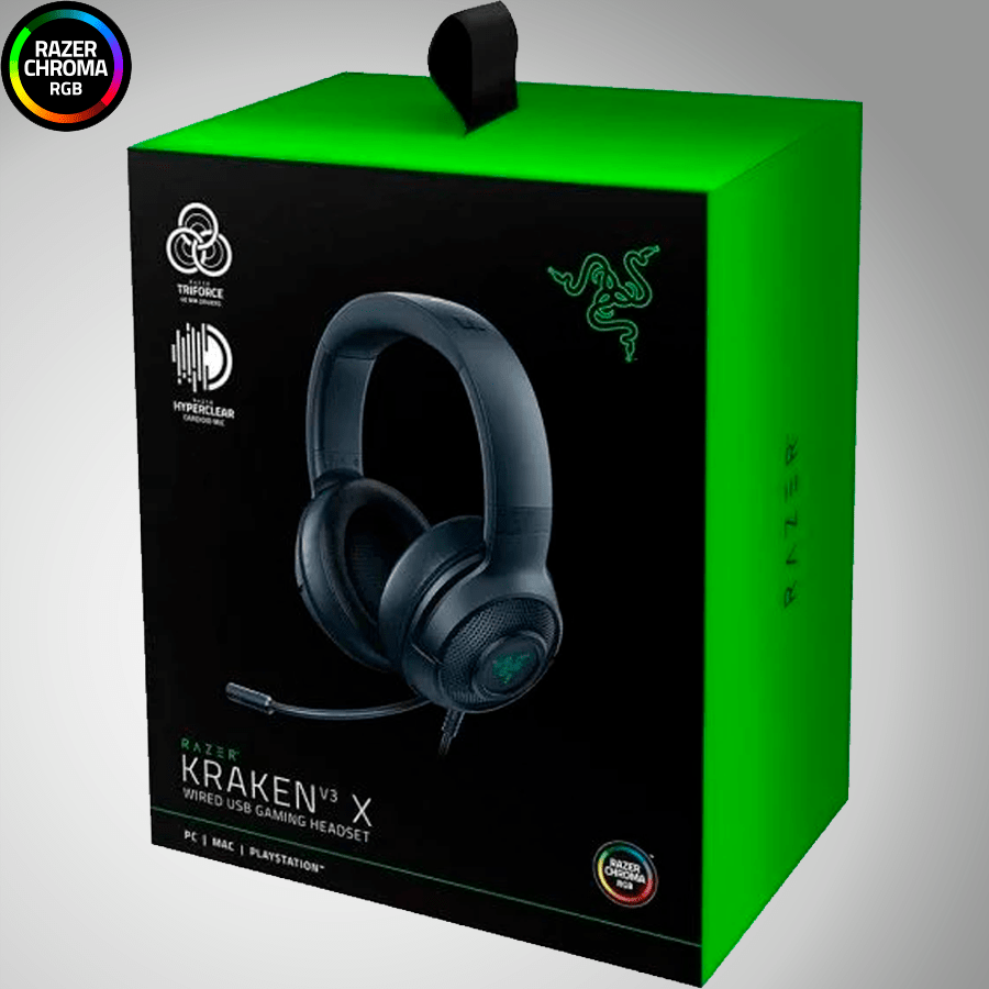 Audífonos Razer Kraken V3 X Usb 7.1 Cardioide HyperClear