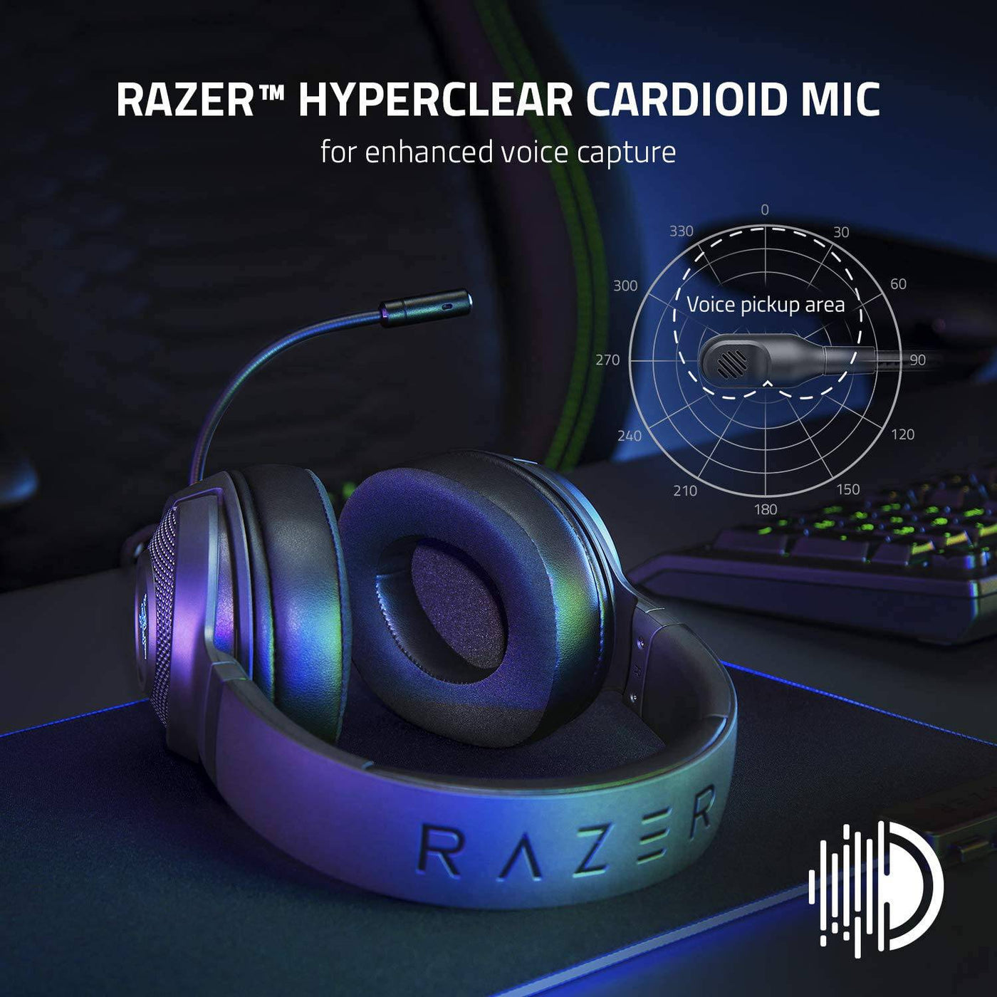 Audífonos Razer Kraken V3 X Usb 7.1 Cardioide HyperClear