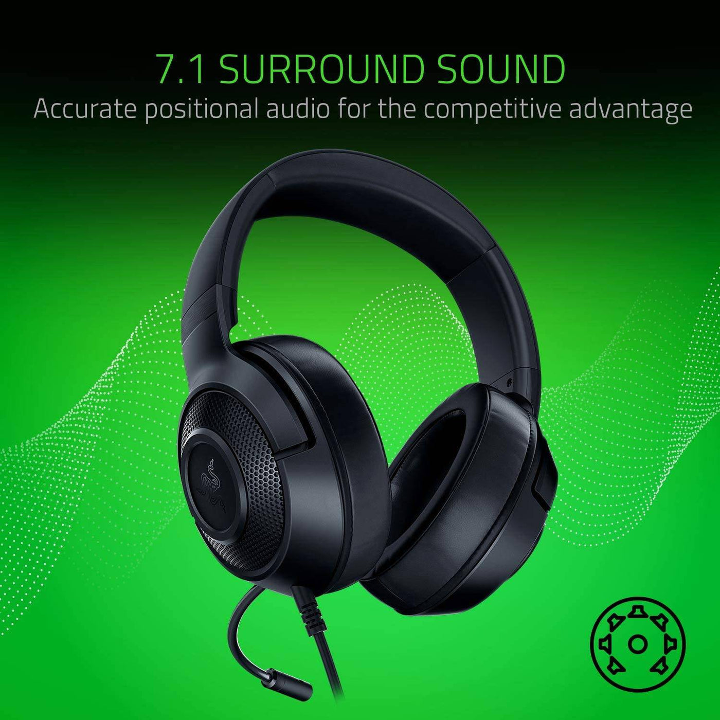 Audífonos Razer Kraken X Lite Surround Audio Posicional