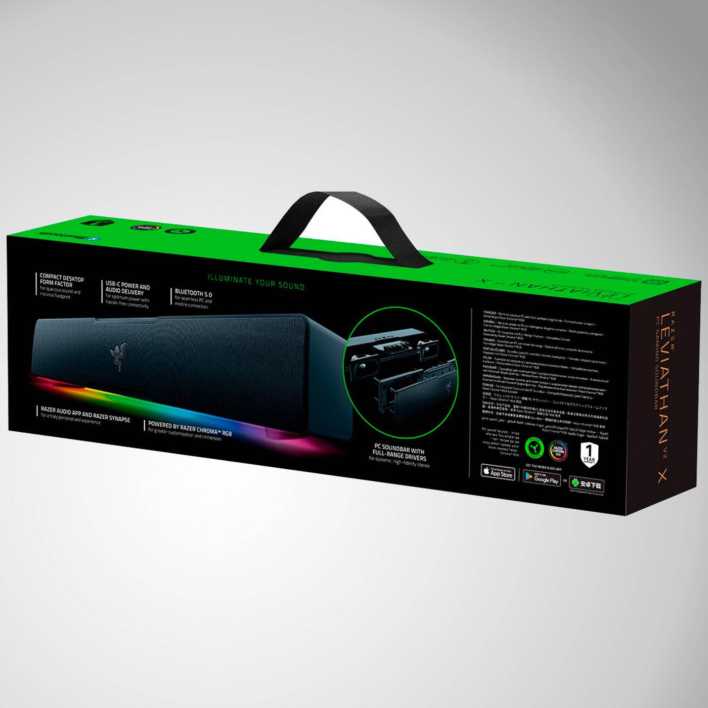 Parlante Razer Leviathan V2 X Sound Bar Sw Bt Thx Chroma