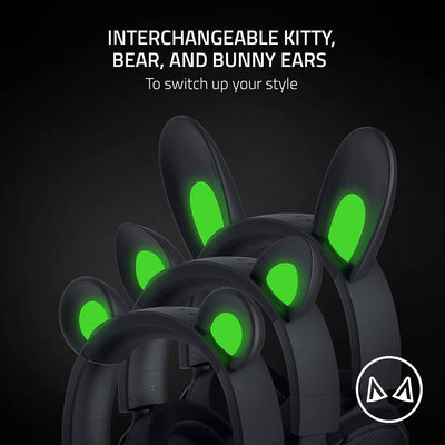 Audífonos c/micro Kraken Kitty V2 Pro Chroma Razer Usb con orejas intercambiables