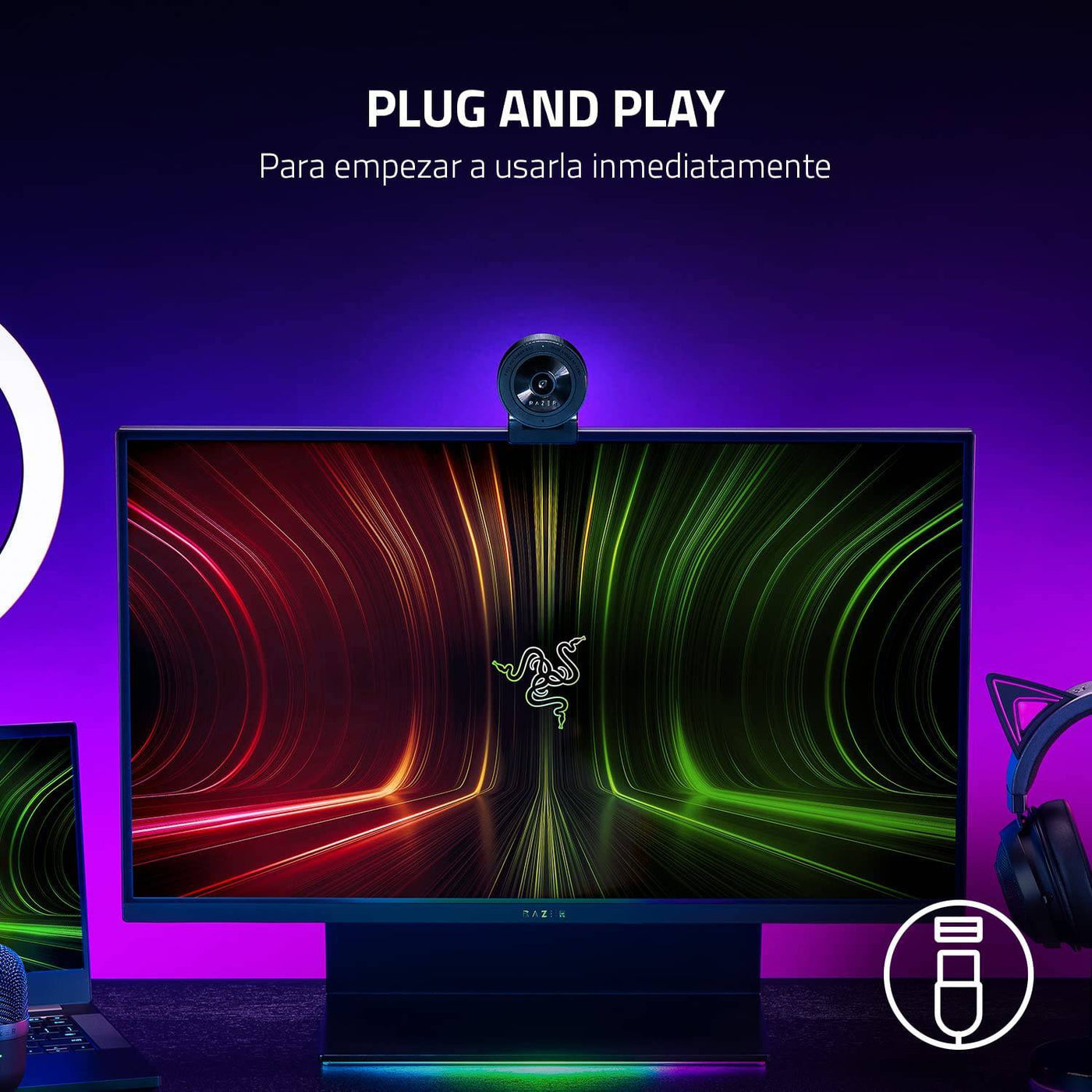 Cámara Web Kiyo X para Streaming hasta 60Fps Plug n Play