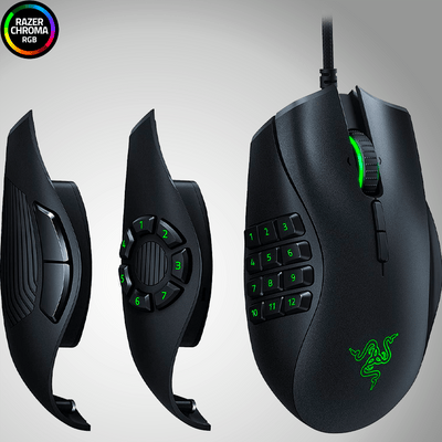 Mouse Razer Naga Trinity 16K DPI MMO MOBA Chroma Lateral Custom