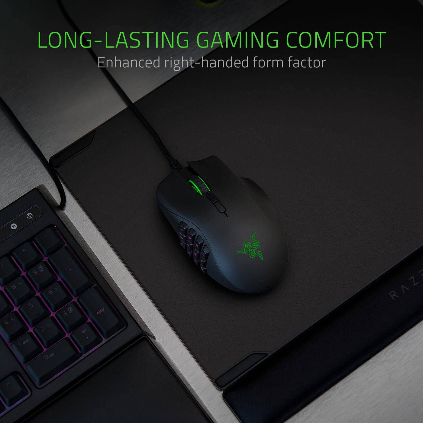 Mouse Razer Naga Trinity 16K DPI MMO MOBA Chroma Lateral Custom