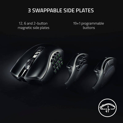 Mouse Razer Naga V2 Pro 30k dpi multi-dispositivo 150h wireless / Bt/ usb-c