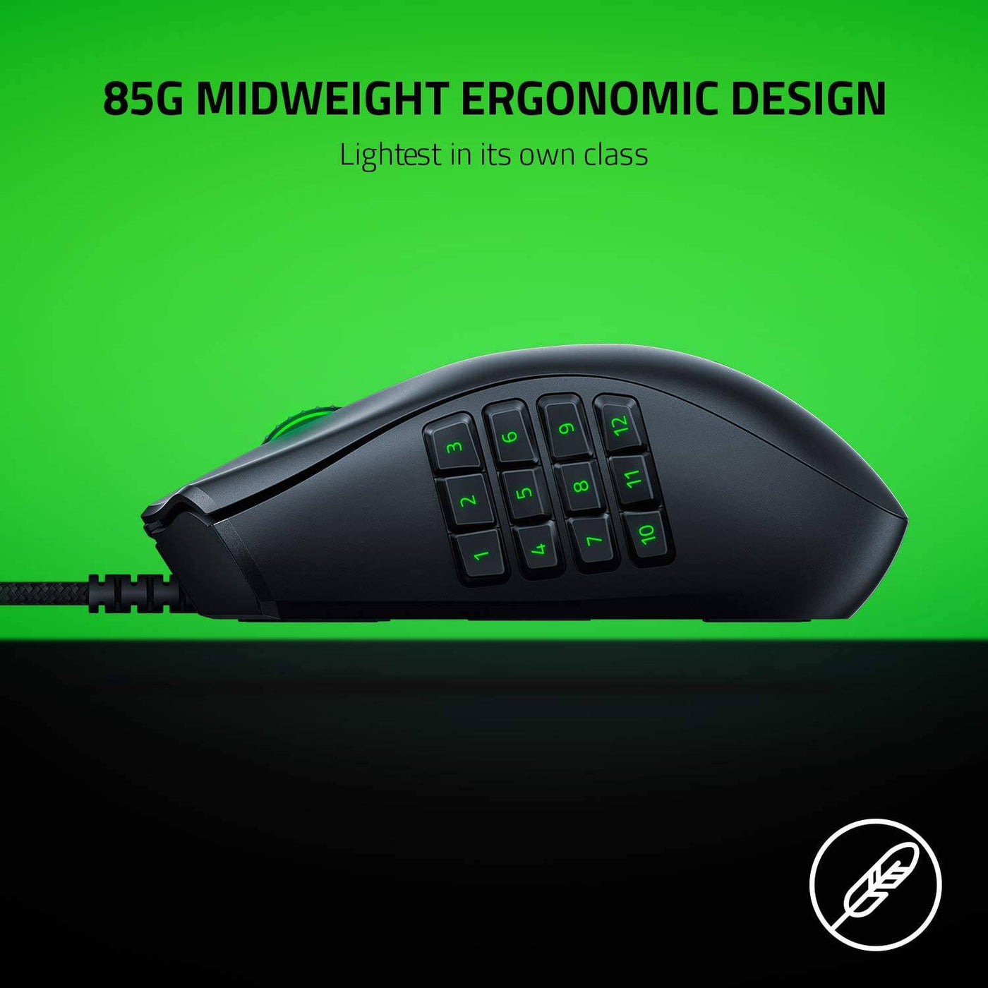 Mouse Razer Naga X 18K DPI 16 botones MMO Chroma