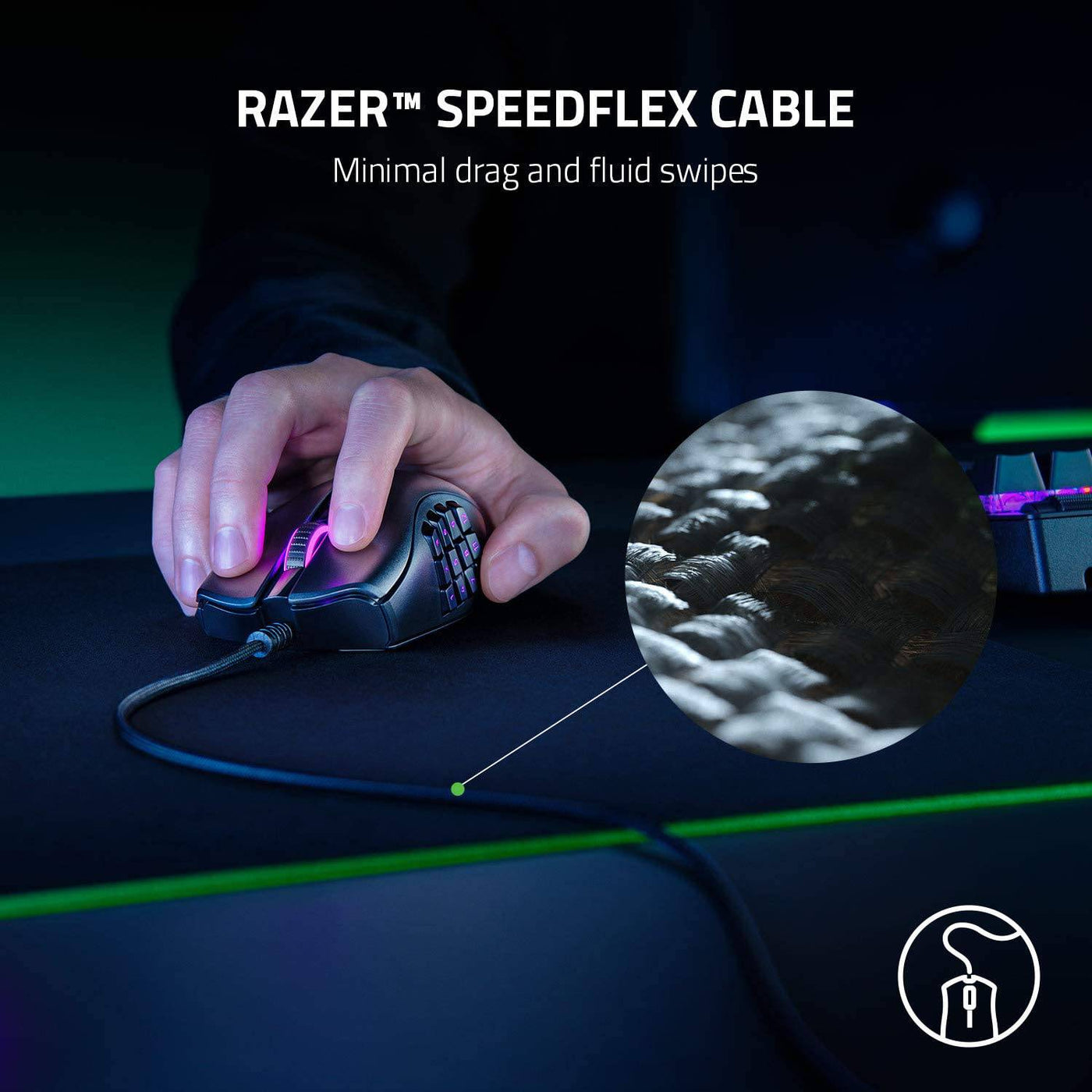 Mouse Razer Naga X 18K DPI 16 botones MMO Chroma