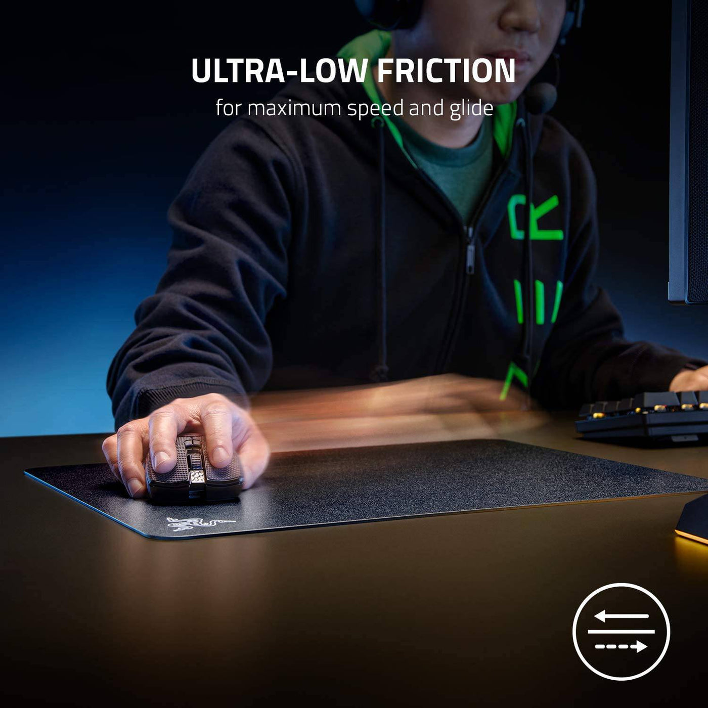 Mousepad Razer Acari Largo Rídigo Ultra-Low Friction negro