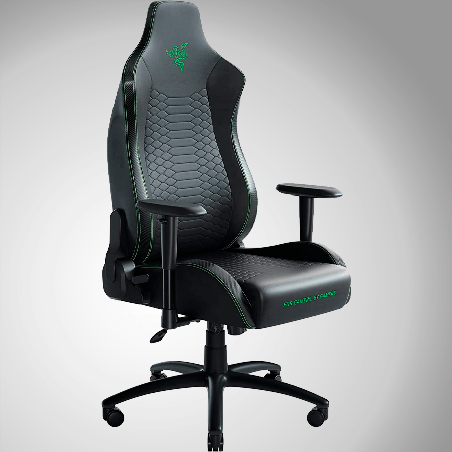 Silla Gamer Razer Iskur X Ergonómica p/ Largas Sesiones Black/Green