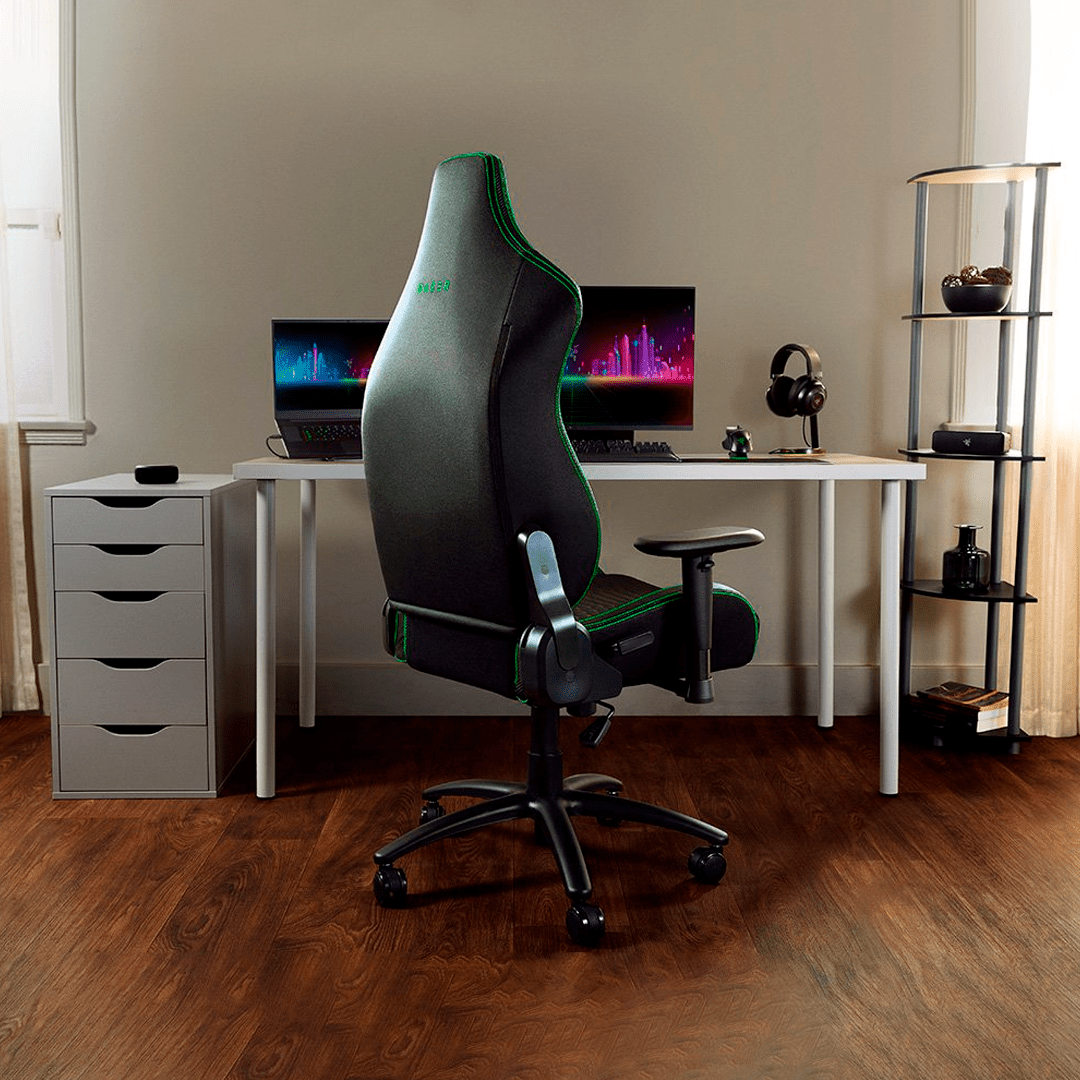 Silla Gamer Razer Iskur X Ergonómica p/ Largas Sesiones Black/Green