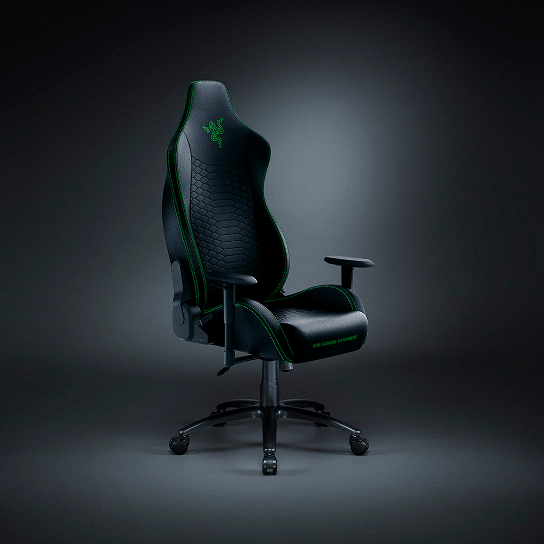 Silla Gamer Razer Iskur X Ergonómica p/ Largas Sesiones Black/Green