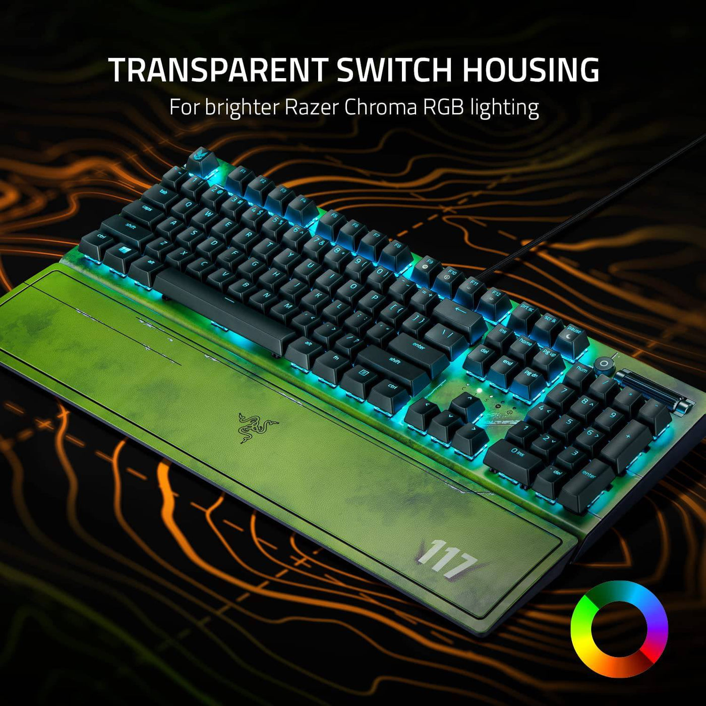 Teclado Razer Blackwidow V3 Halo Infinite Ed Mech Green Switch(P163B)