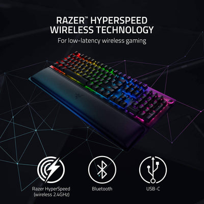 Teclado Razer Blackwidow V3 Pro Wireless RGB  Yellow Switch(P163B) - Achorao