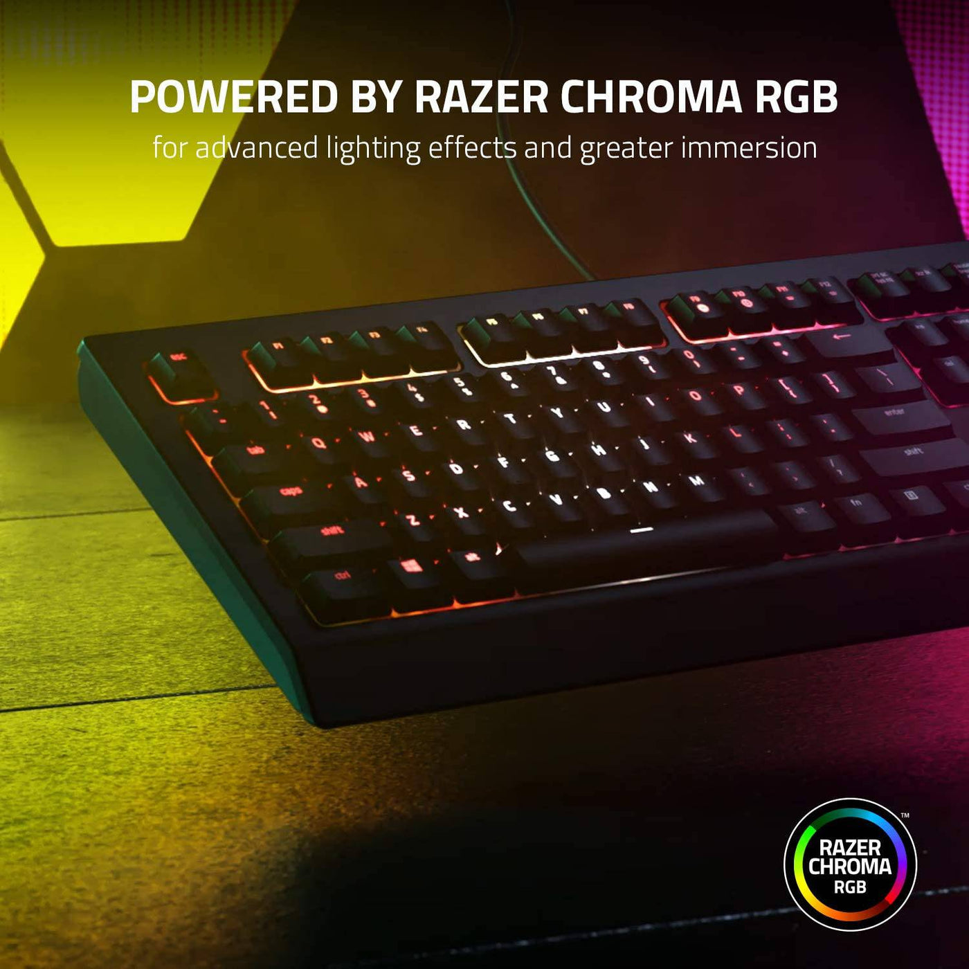 Teclado Razer Cynosa V2 Membrane Botones Media Chroma(P163B)