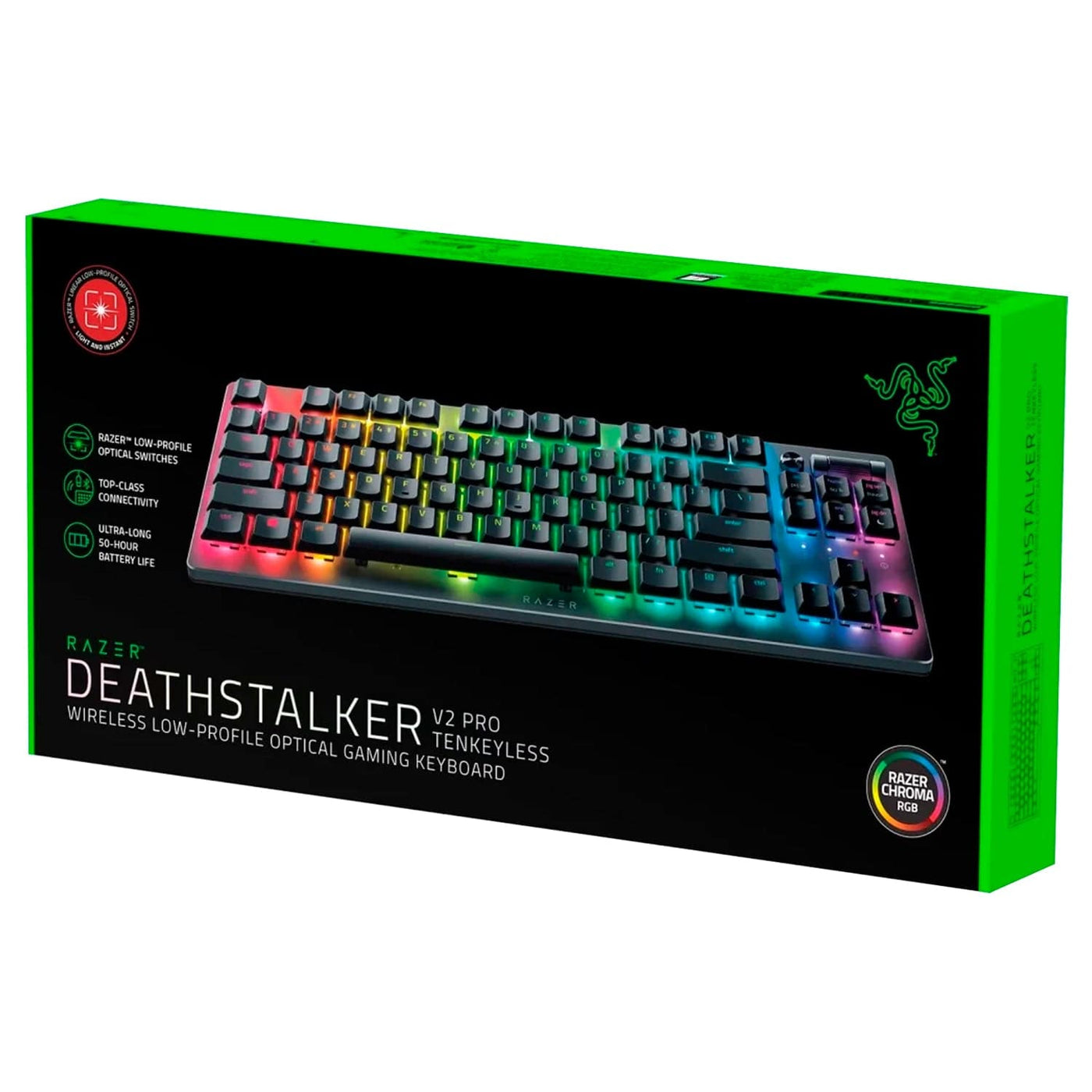 Teclado Razer Deathstalker V2 Pro TKL Wireless Switch Rojo(P163B)