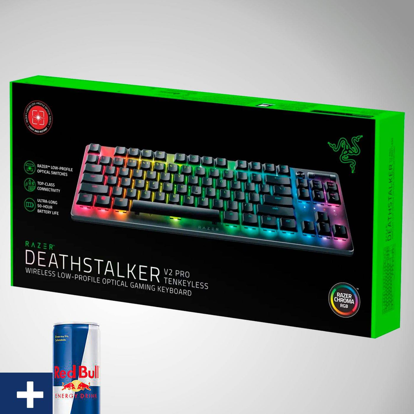 Teclado Razer Deathstalker V2 Pro TKL Wireless Switch Rojo(P163B)