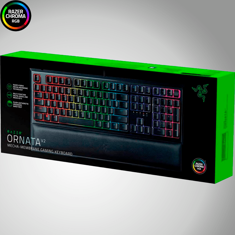 Teclado Razer Ornata V2 RGB Mecha-Membrane Chroma Black(P163B)