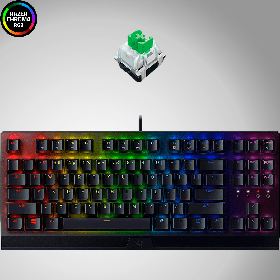 Teclado Sp  Razer Blackwidow V3 TKL RGB Mecánico Chroma green switch(P163B)