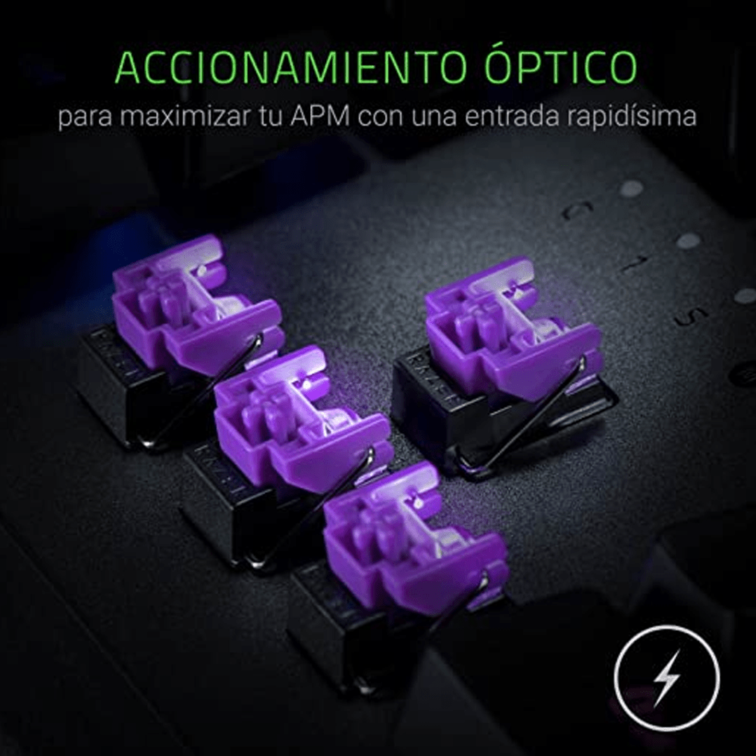 Teclado SP Razer Huntsman V2 RGB Optical Purple Switch Chroma(P163B) - Achorao