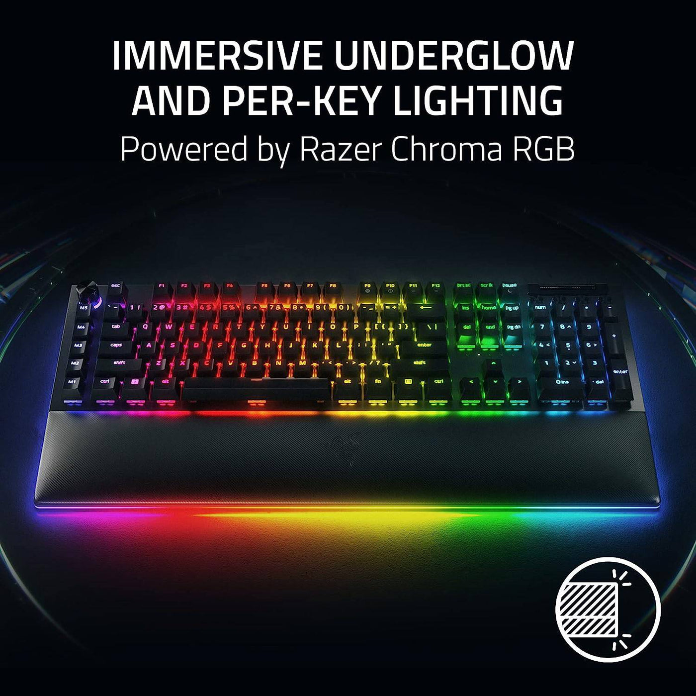 TECLADO US RAZER BLACKWIDOW V4 PRO GREEN SWITCH CHROMA BLACK