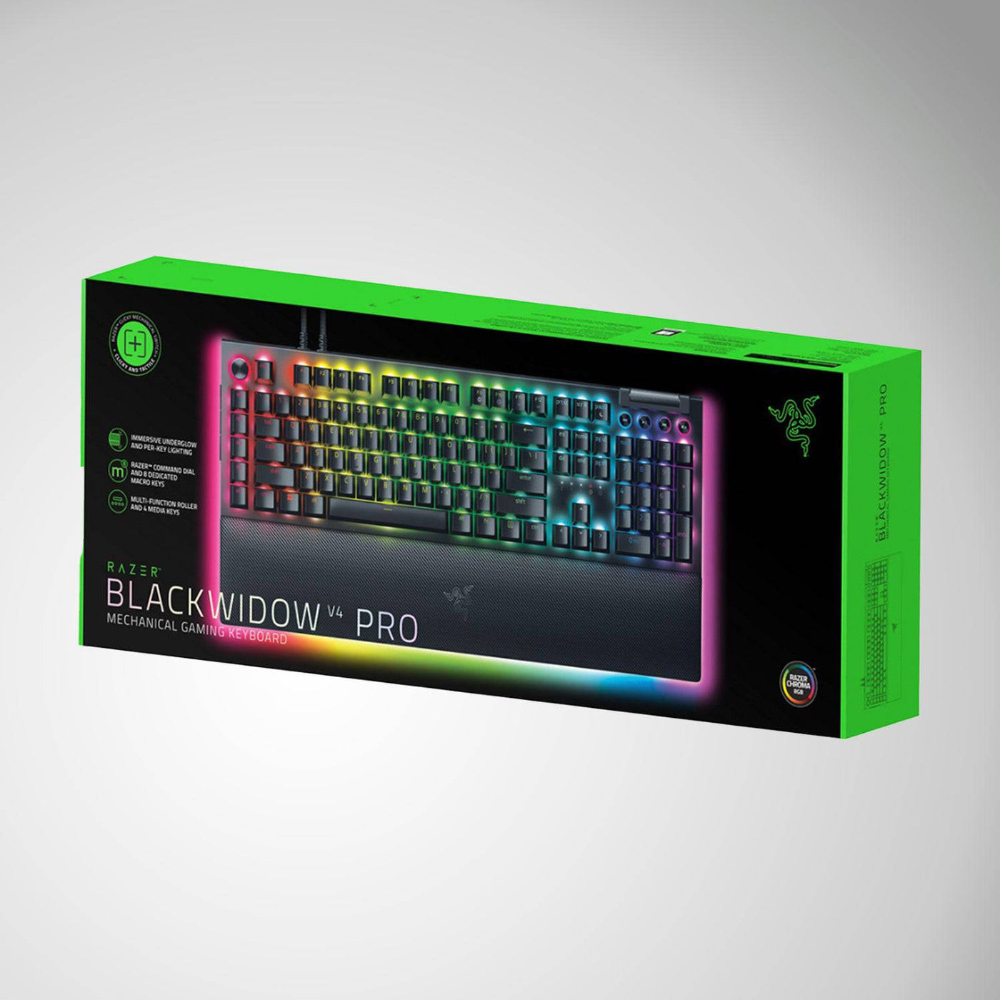 TECLADO US RAZER BLACKWIDOW V4 PRO GREEN SWITCH CHROMA BLACK