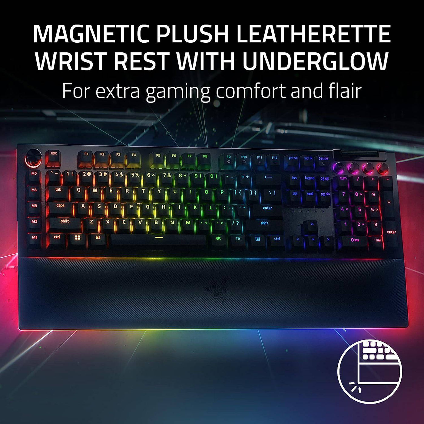 Teclado US Razer Blackwidow V4 Pro Yellow Switch Chroma