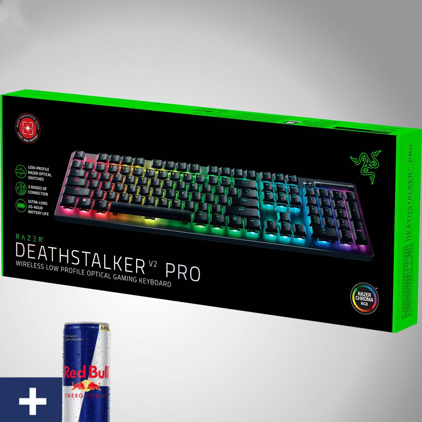 Teclado US Razer Deathstalker V2 Pro Wireless Switch Rojo(P163B)