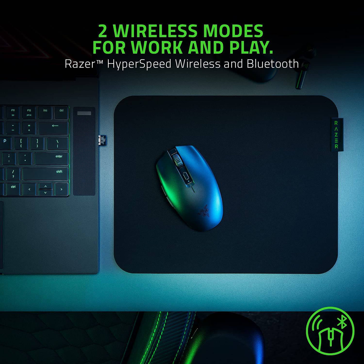 Mouse Razer Orochi V2 Inalámbrico Hyperspeed 18K DPI 2.4Ghz