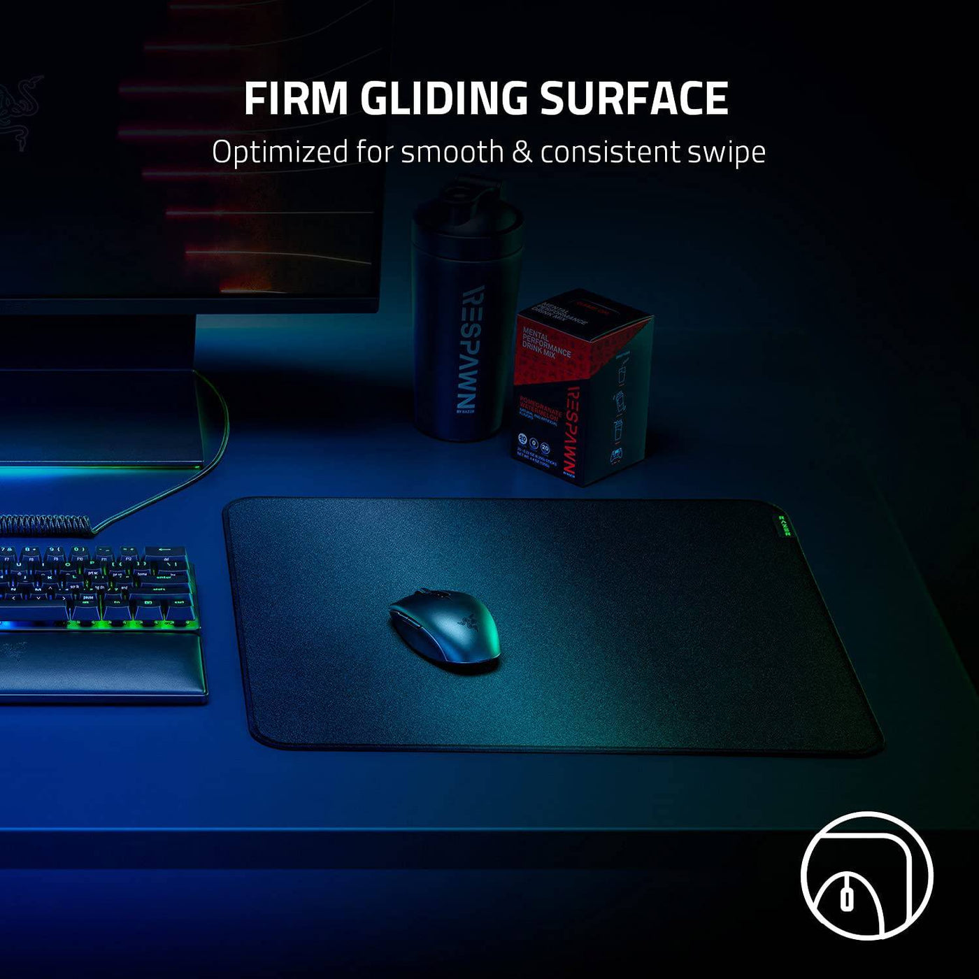 Mousepad Razer Strider Largo Híbrido Para Esports CSGo, LoL