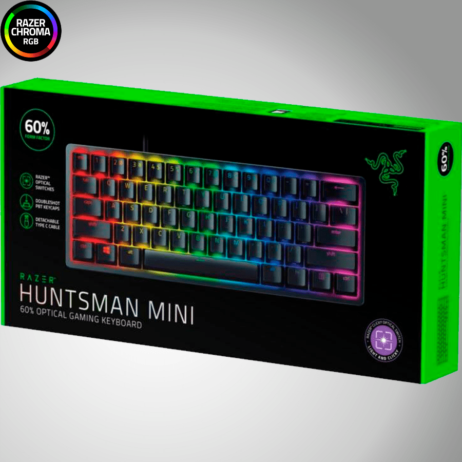 Teclado Razer Huntsman Mini 60% Mecánico RGB(P163B)