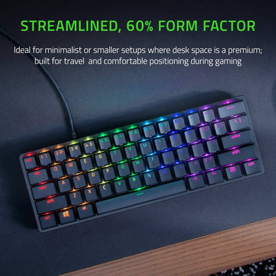 Teclado Razer Huntsman Mini 60% Mecánico RGB(P163B)