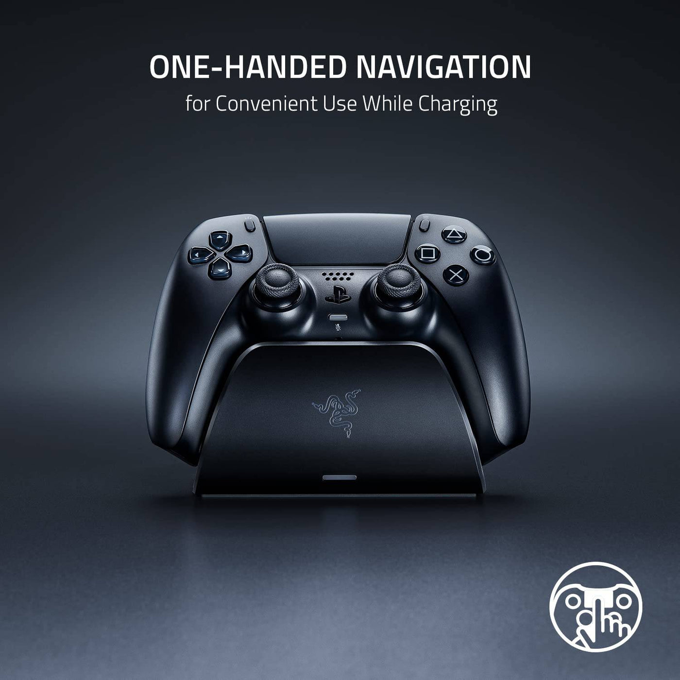 Cargador Razer Quick Charging Stand p/ Control Ps5 10w(P163B)