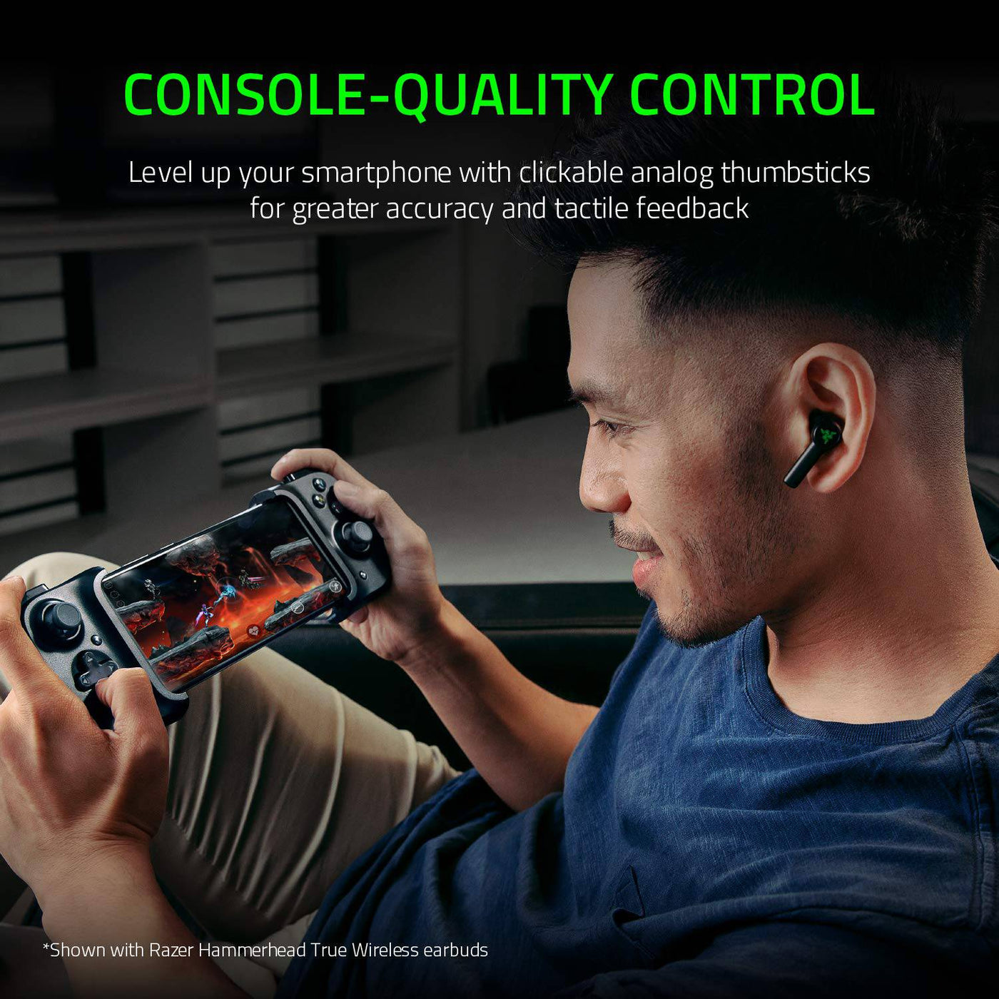 Control Razer Kishi Black Analógico P/ Smartphone CoD PUBG