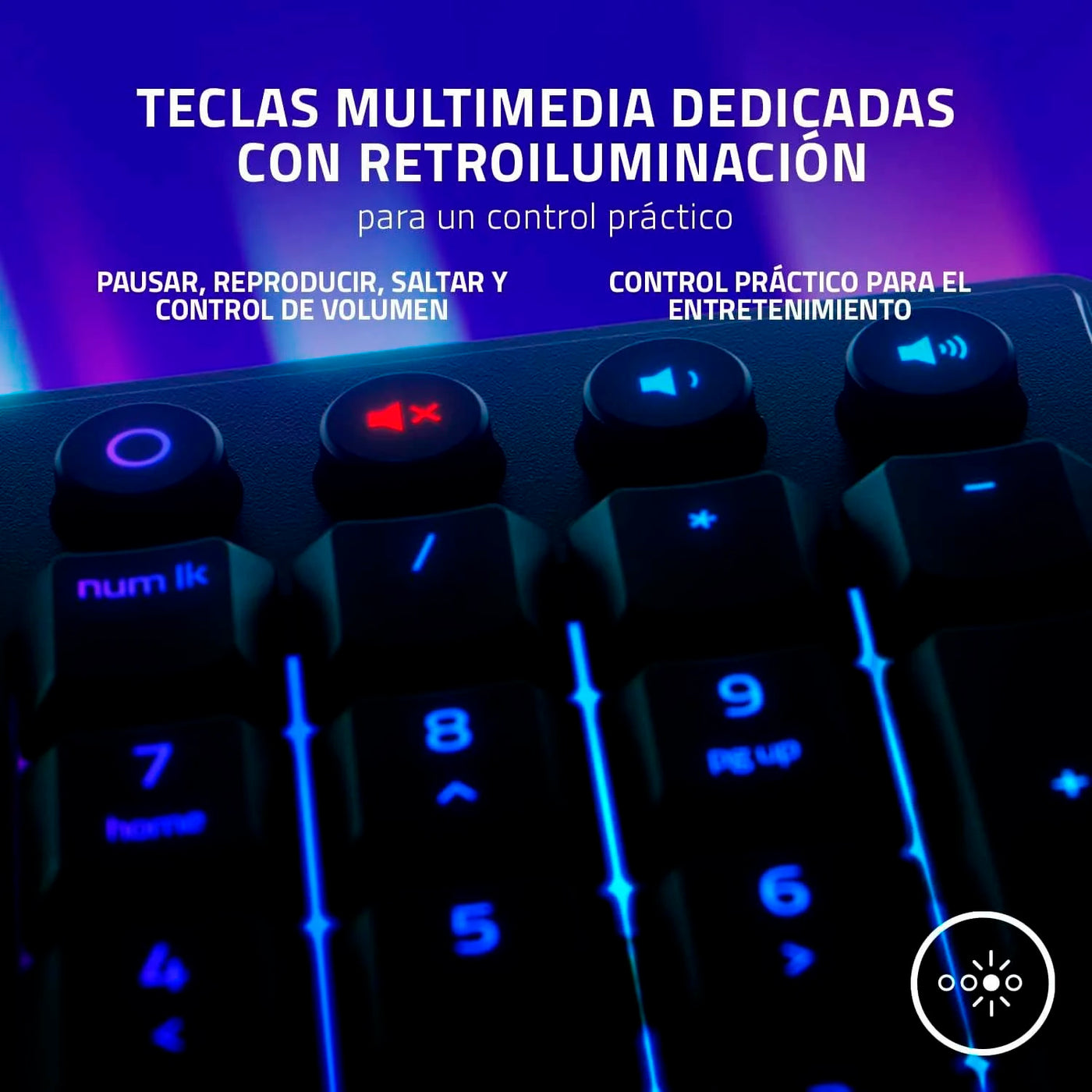 Teclado RAZER ORNATA V3 MECHA-Membrana LOW PROFILE 10 ZONAS SP CHROMA NEGRO