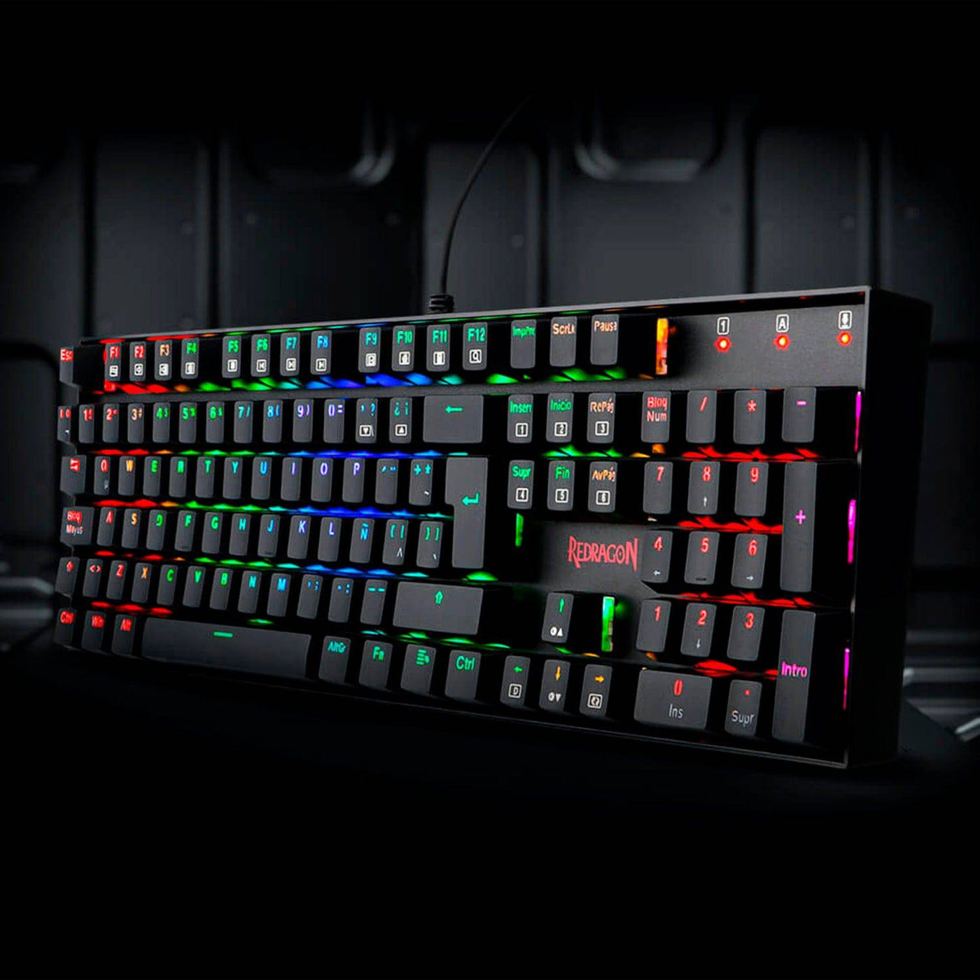 Teclado mecánico Redragon MITRA K551 RGB spanish red switch - Achorao