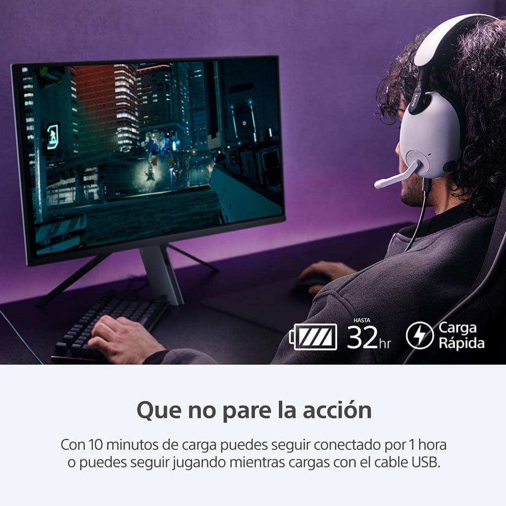 Audífonos inalámbricos SONY con micrófono y noise cancelling para juegos INZONE H9 (WH-G900N/WZ UC)