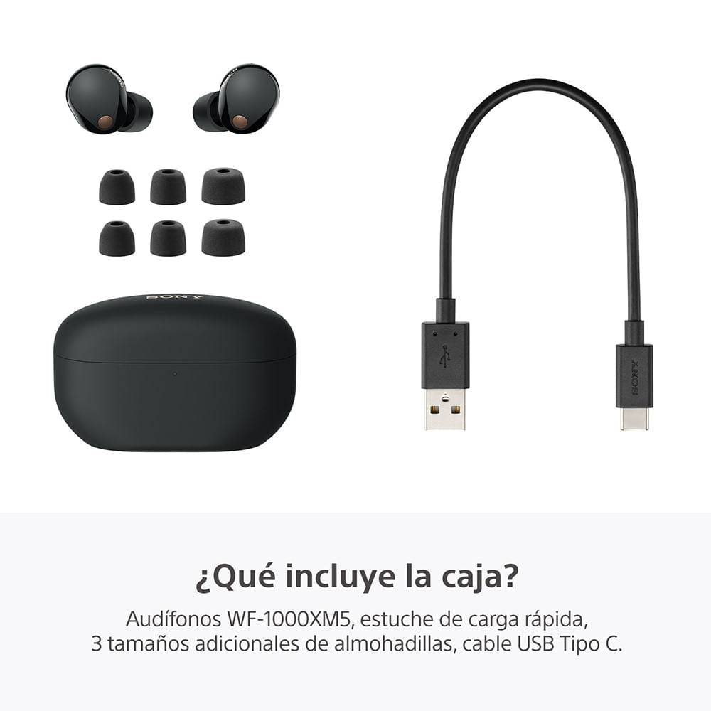 Audífonos SONY True Wireless con El Mejor Noise Cancelling WF-1000XM5/BZUC