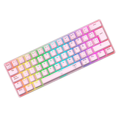 Teclado mecánico T-dagger ARENA RGB Switch Red, Español T-TGK312P PINK RED